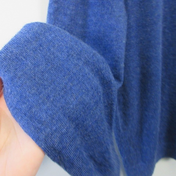 Nordstrom 100% Washable Merino Wool Sweater Men XL Blue 1/4 Zip Pullover 388 - Picture 9 of 13